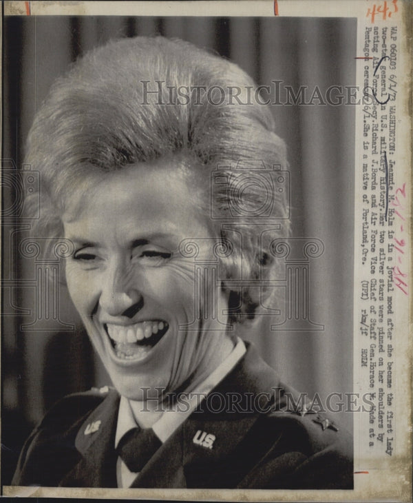 1973 Jeannie M. Holm Becomes First Female Two Star General - Historic ...