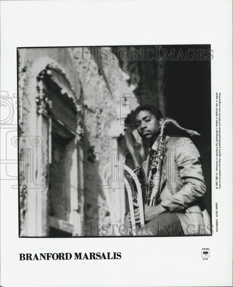 1987 Press Photo Branford Marsalis/American Saxophonist/Composer/Bandleader - Historic Images