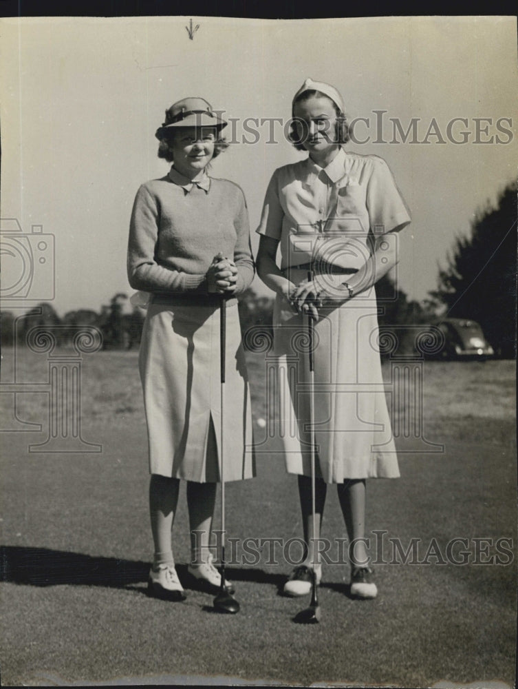 Press Photo Betty Myers/Mrs. G. M. Jewett/Golf - Historic Images