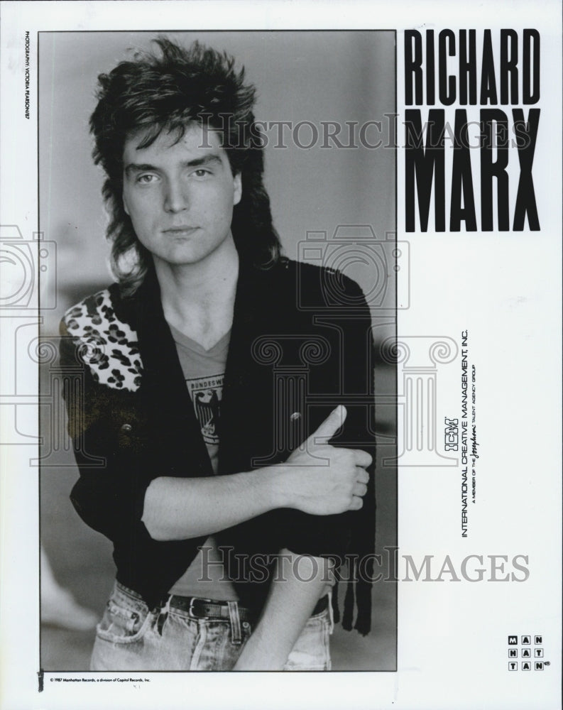 1991 Press Photo Singer Richard Marx "Rush Street" Billy Joel Capitol Records - Historic Images