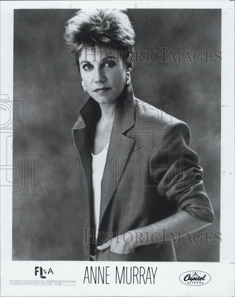 1987 Press Photo Singer Anne Murray - Historic Images