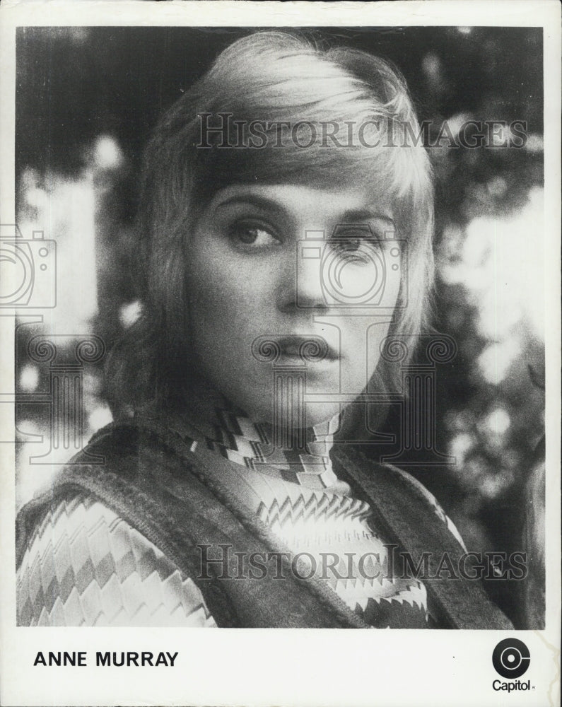 Press Photo Canadian Singer Songwriter Anne Murray Pop Music Capitol Records - Historic Images