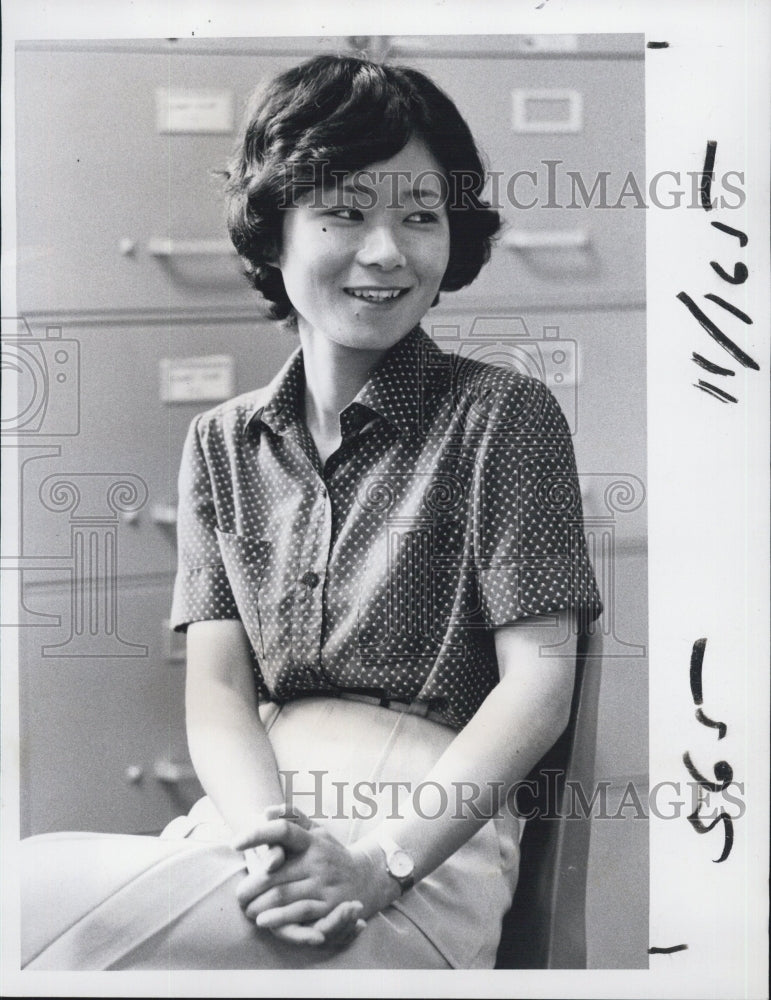 1979 Press Photo Japanese Teacher Pasco Junior High School - Historic Images