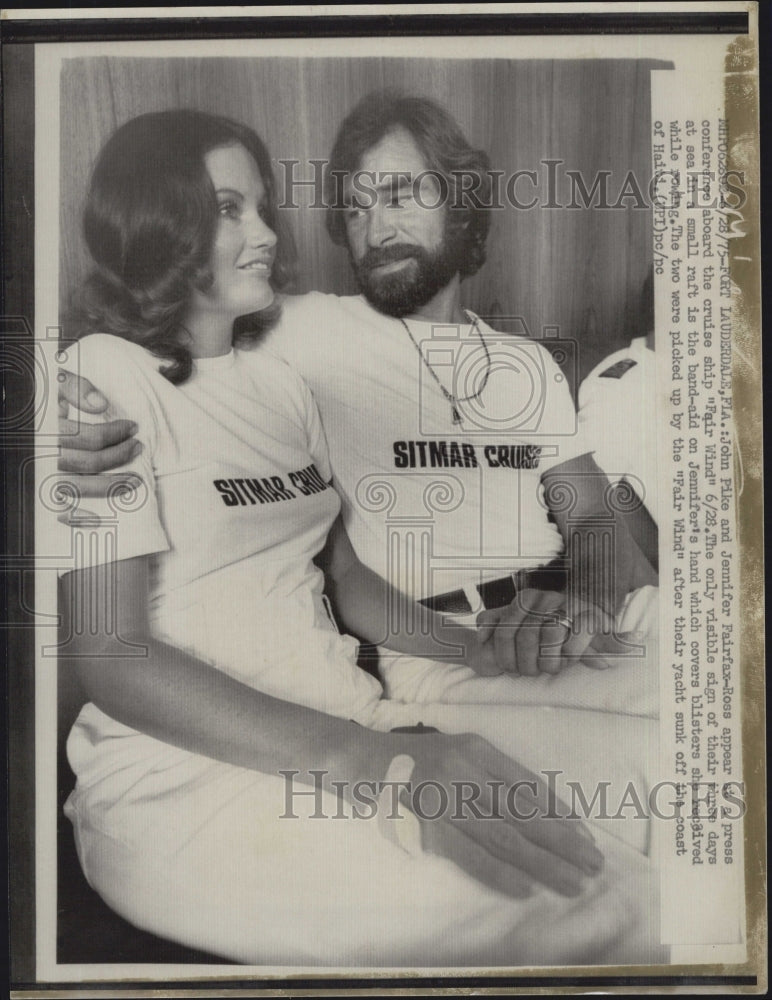 1975 Survivors of Sunken Yacht, John Pike and Jennifer-Fairfax Ross - Historic Images