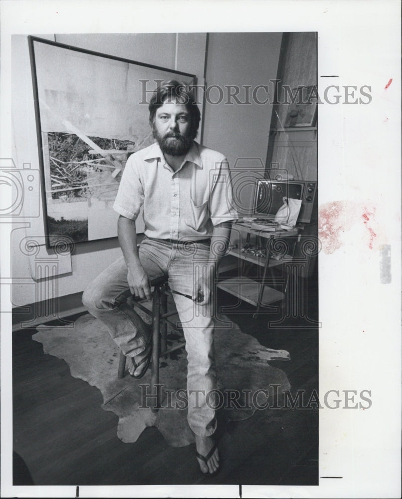 1980 Press Photo Jeffrey Kronsnoble Painter - Historic Images