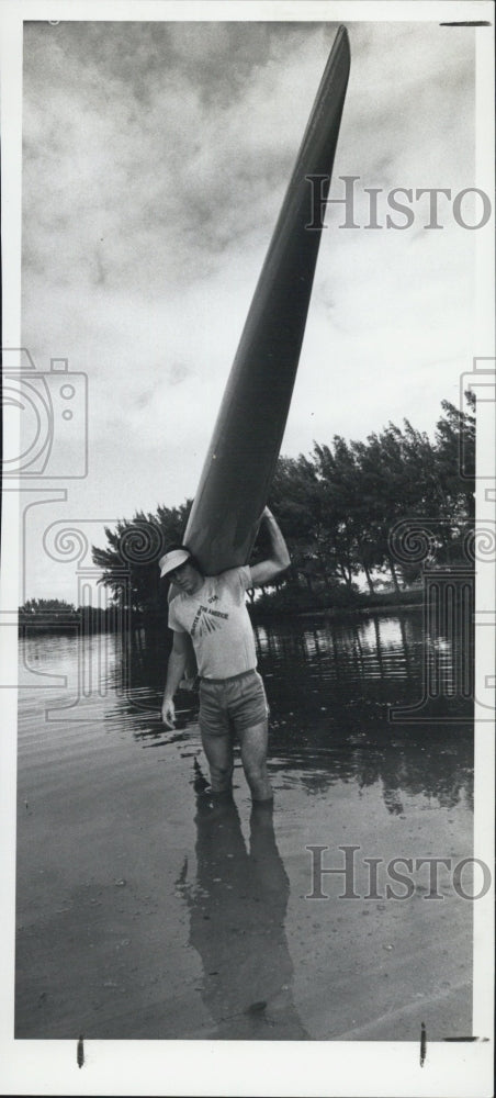 1979 Press Photo Bob Forte Kayaking - Historic Images