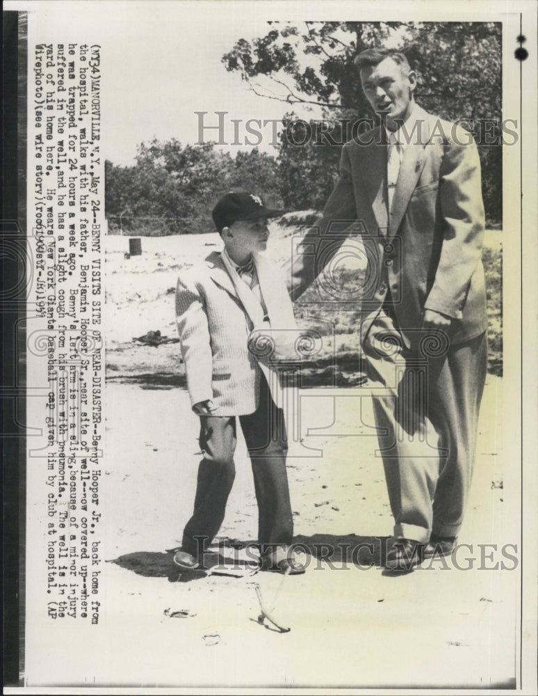 1959 Boy Back From Hospital After Spending 24 Hours in a Well - Historic Images