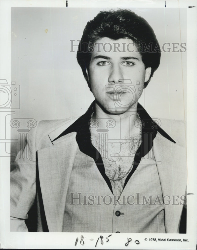 1978 Press Photo Model Joe DeMayo With Disco Style Haircut By Gaspare Vidal - Historic Images