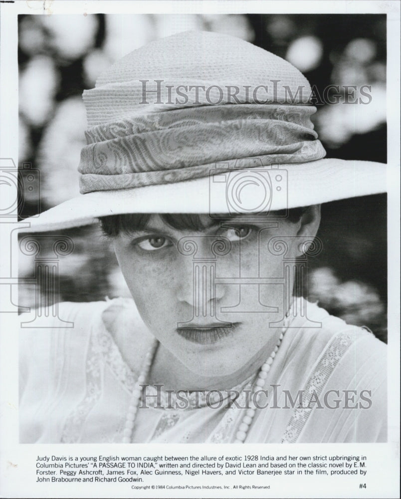 1985 Press Photo Actress Judy Davis in Columbia Pictures &quot;A Passage to India&quot; - Historic Images