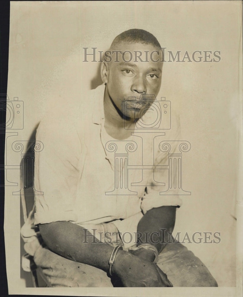 Press Photo Man in Handcuffs - Historic Images