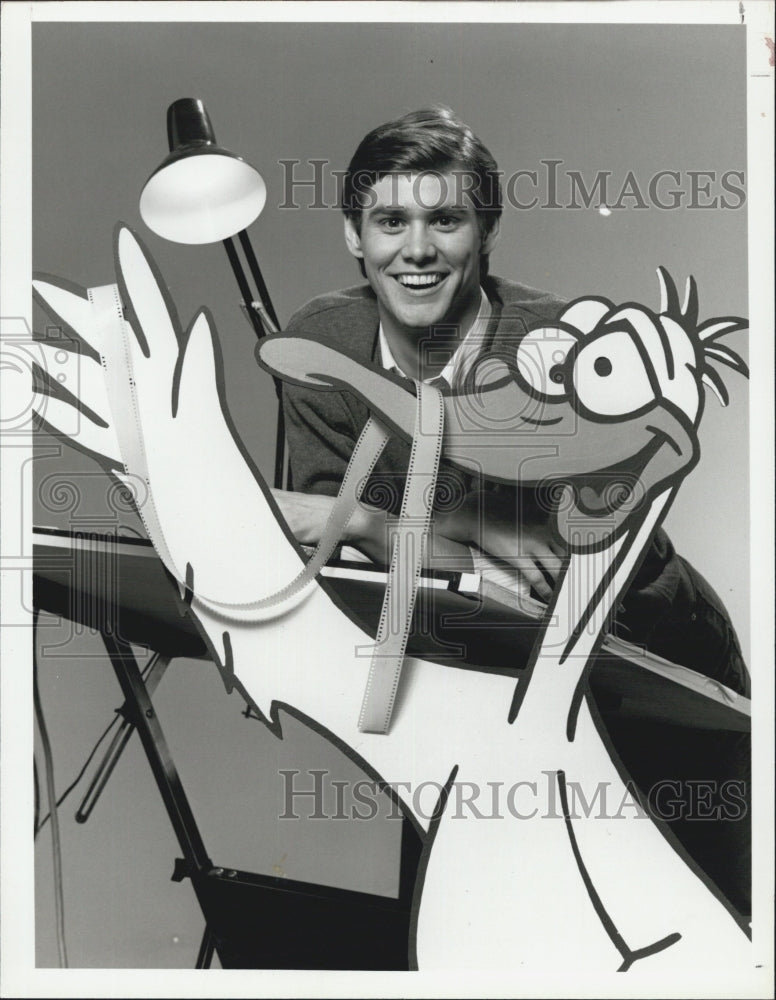 1984 Press Photo Jim Carrey of &quot;Duck Factory&quot; - Historic Images