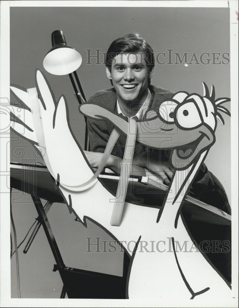 1984 Press Photo Jim Carrey of "Duck Factory" - Historic Images