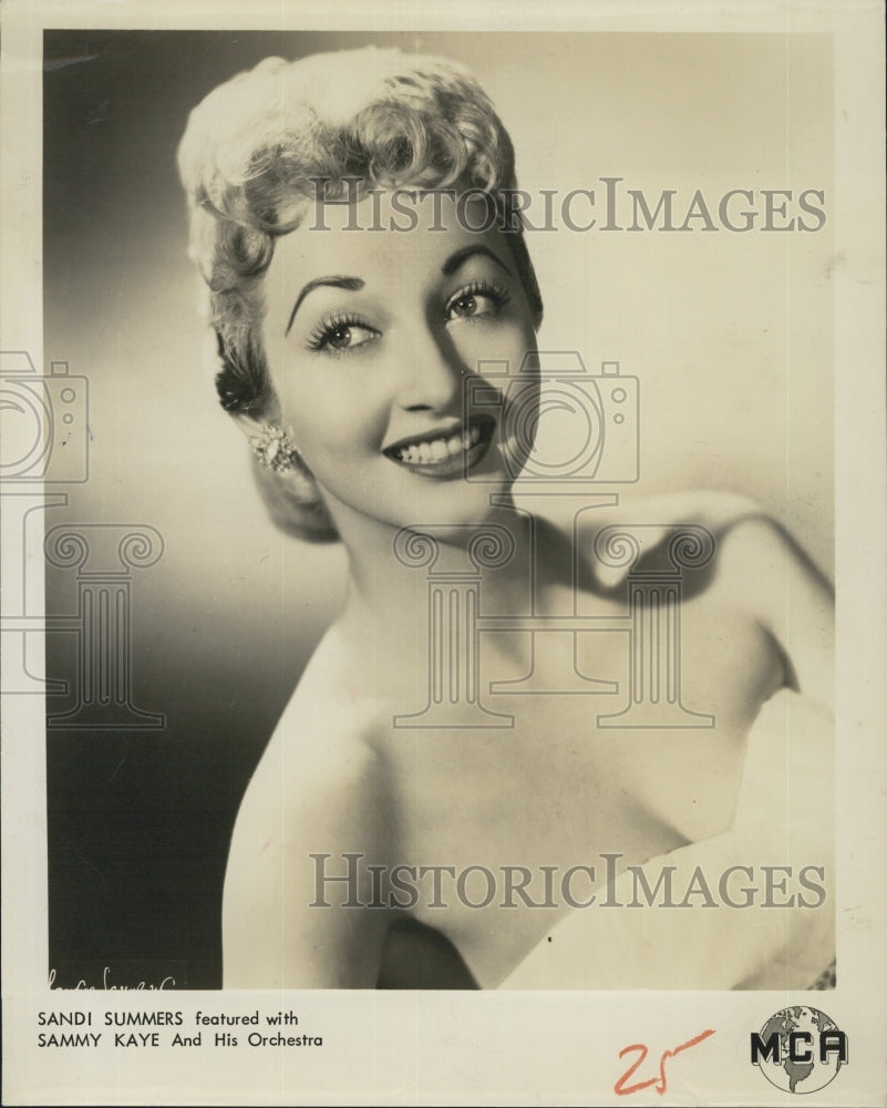Press Photo Sandi Summers singer - Historic Images