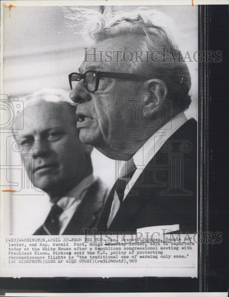 1969 Rep Gerald Ford Sen Everett Dirksen - Historic Images