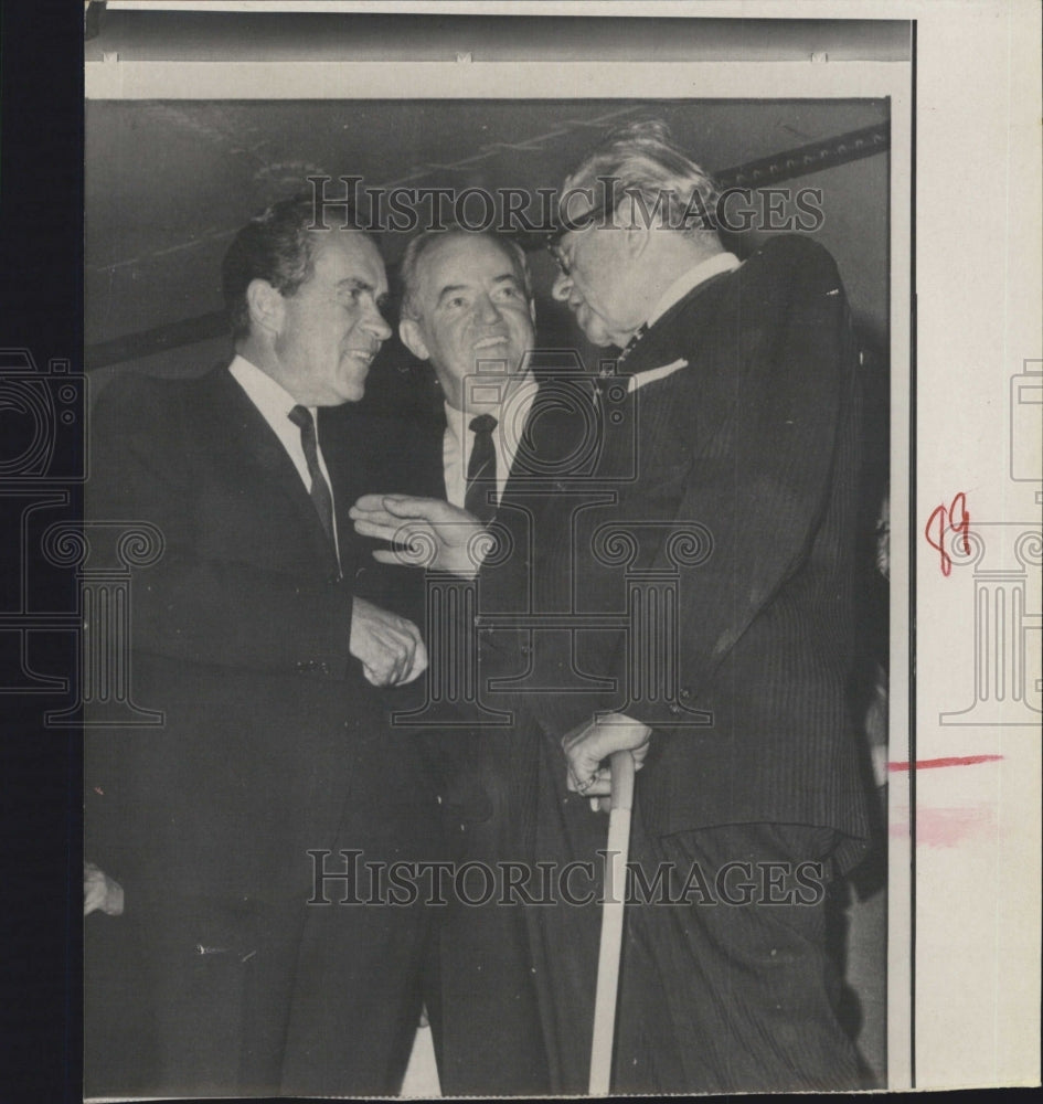 1967 Press Photo of Richard Nixon, Hubert Humphrey and Everett Dirksen - Historic Images