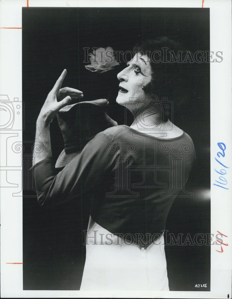 1985 Press Photo Marcel Marceau - Historic Images