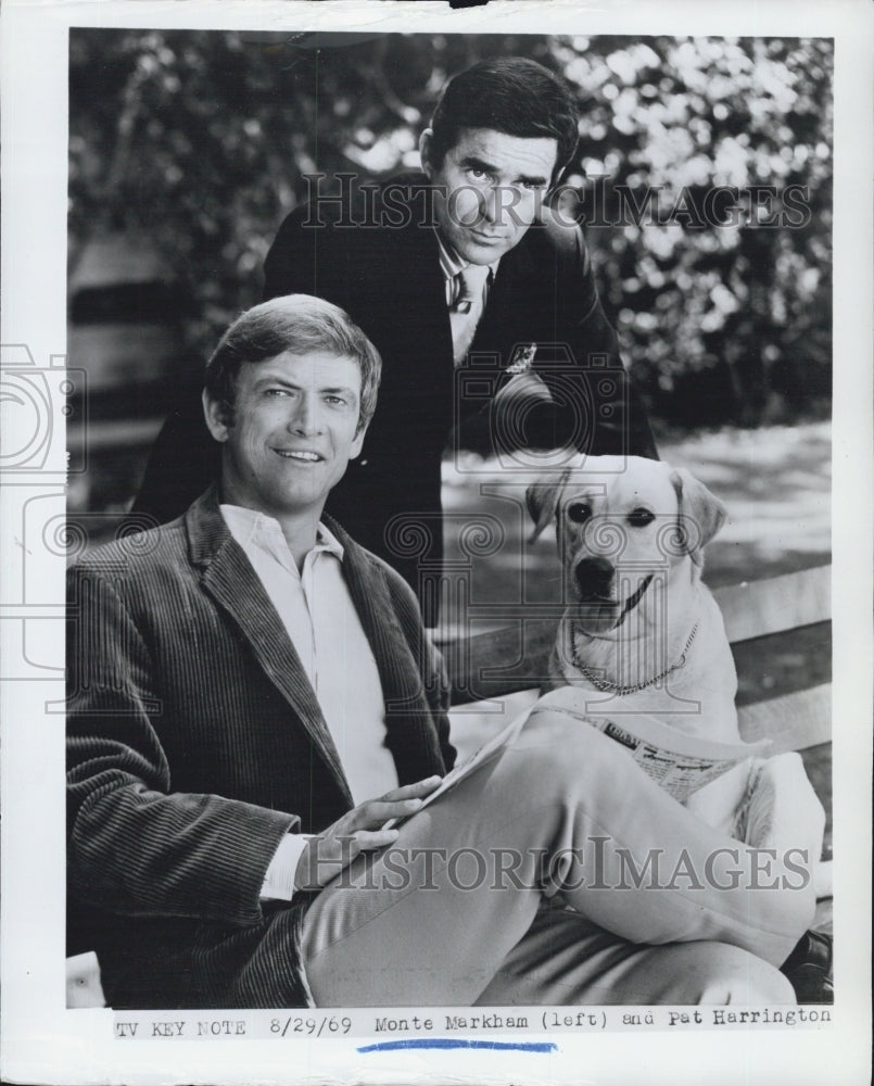 1969 Press Photo Monte Markham Pat Harrington Actors - Historic Images