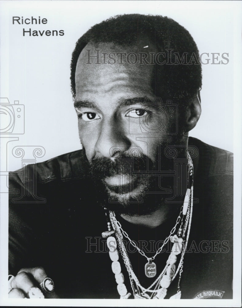 Press Photo Singer Richie Havens Closeup Portrait - Historic Images