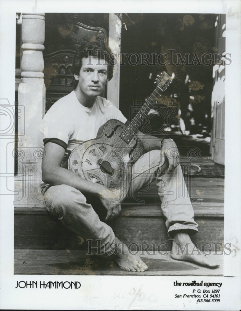 Press Photo Blues Guitarist John Hammond Promotion Clearwater Performance - Historic Images