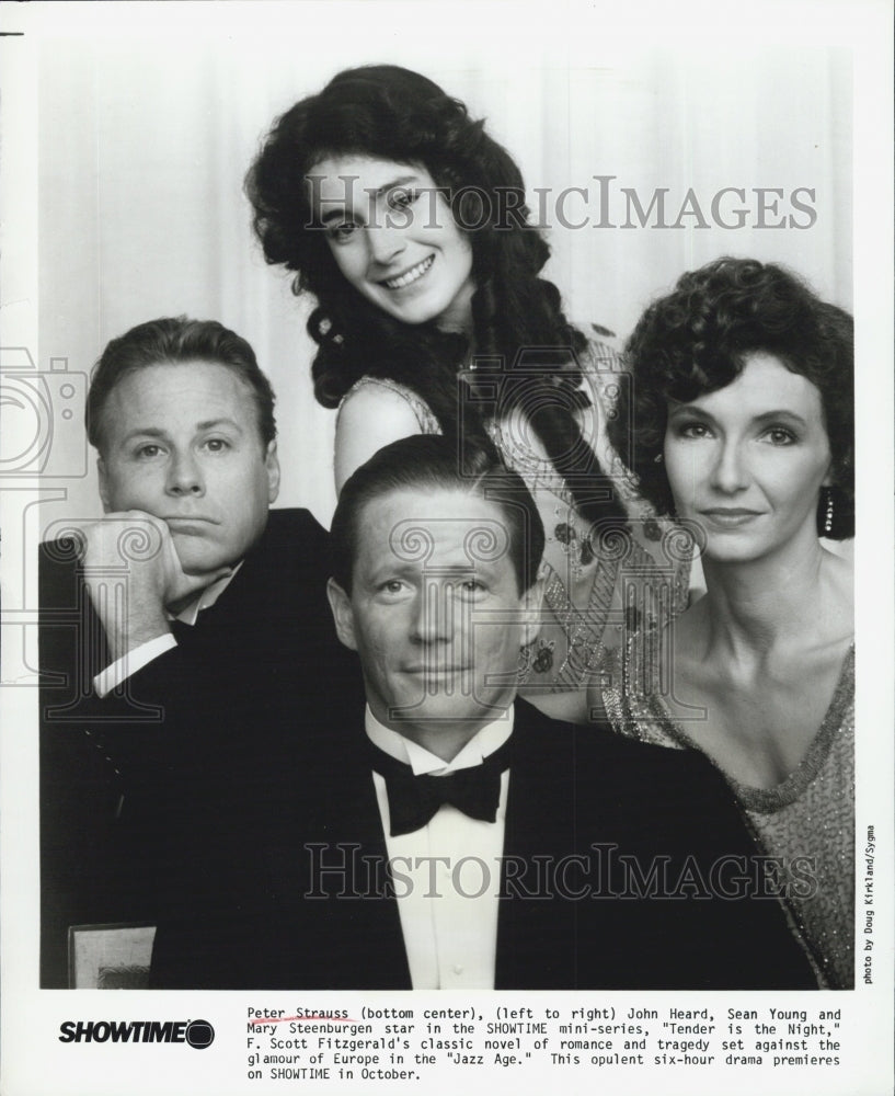 1985 Press Photo Tender Is The Night Mini-Series Peter Strauss John Heard COPY - Historic Images