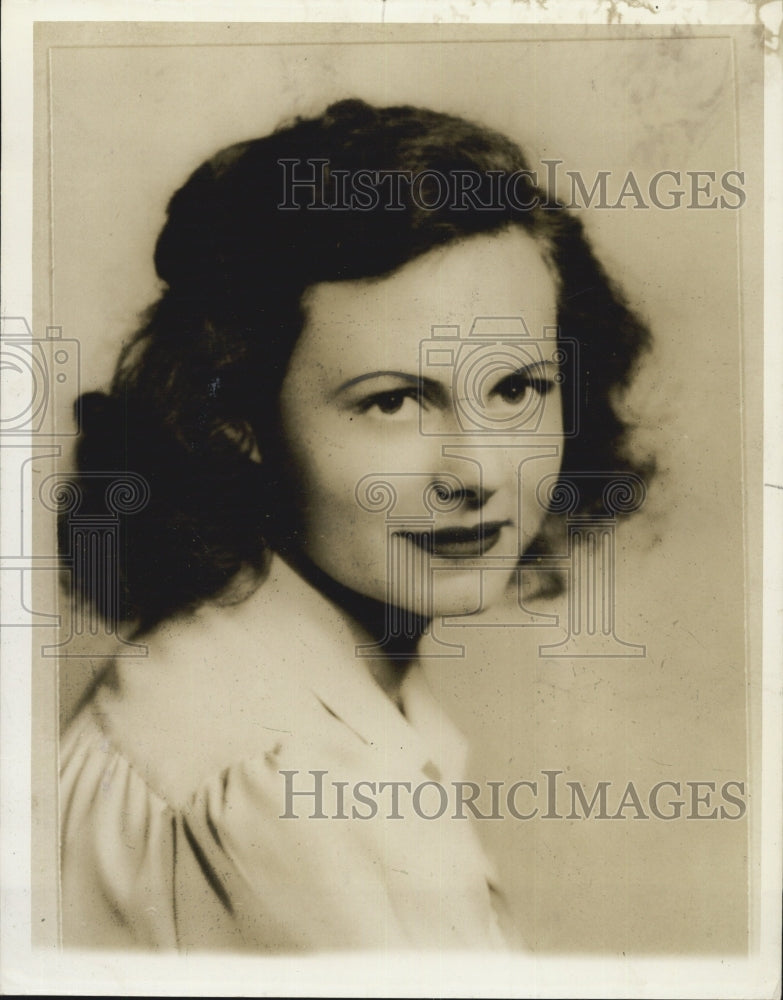 Press Photo Mrs Emmett W Wood Former Virginia S Stuart Portrait - Historic Images