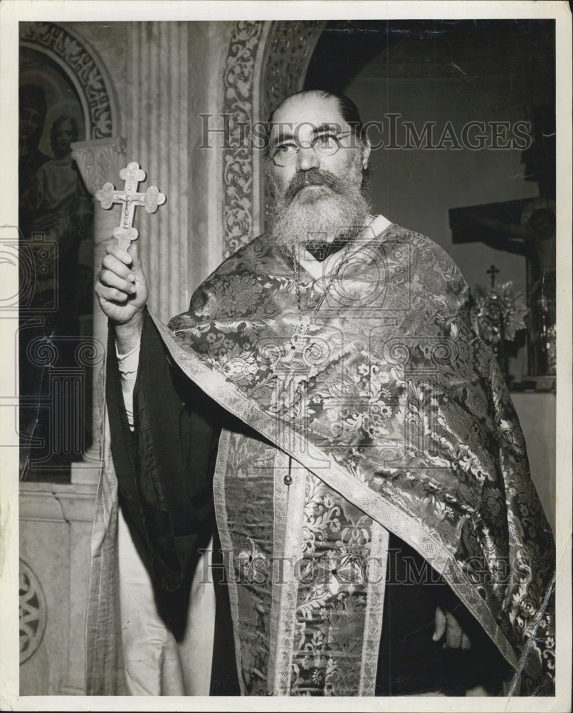 1953 Rev. Theo Karaphillis pastor of St. Nichols Church Tarpon - Historic Images