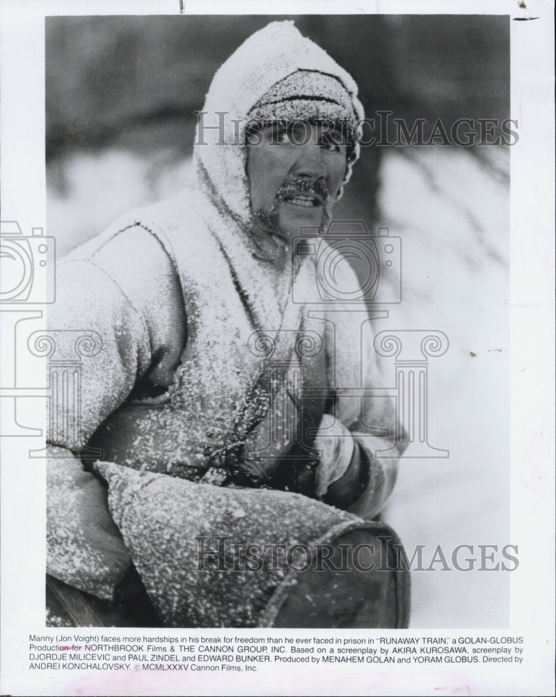 1986 Press Photo Jon Voight in &quot;Runaway Train&quot; - Historic Images