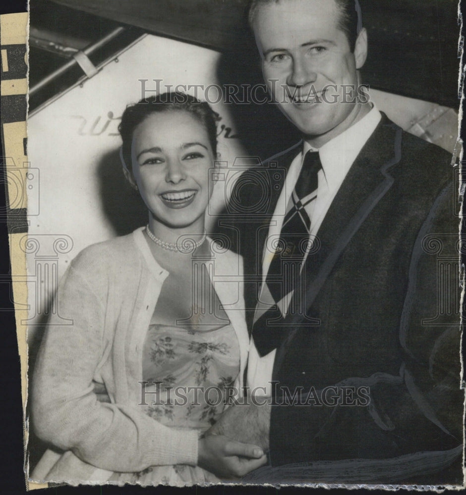 1954 Miss Norway Mona Stornes Weds Sandy Young ProducerTV Westerns - Historic Images