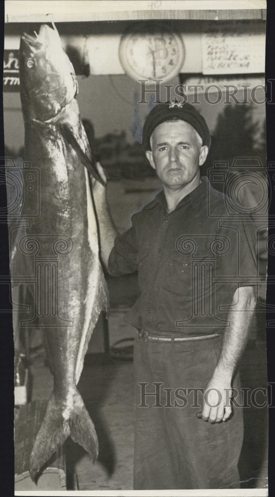 1949 C.M. Strader 60 Lb Pound Cobia Black Salmon Fish Florida - Historic Images