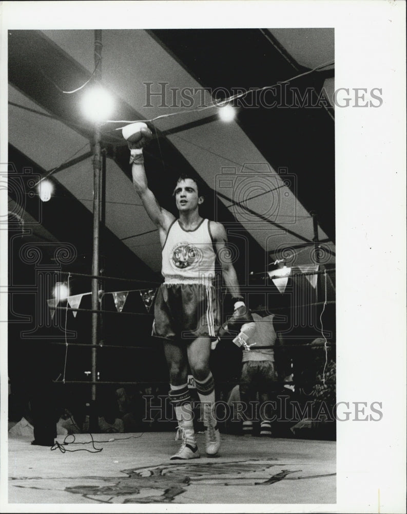 1985 Press Photo Winner in boxing the man in the picture. - Historic Images