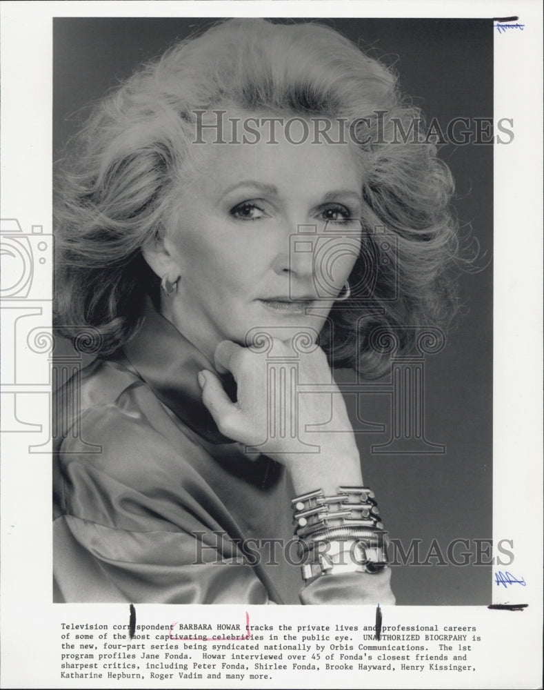 1992 Press Photo Barbara Howar American actress. - Historic Images