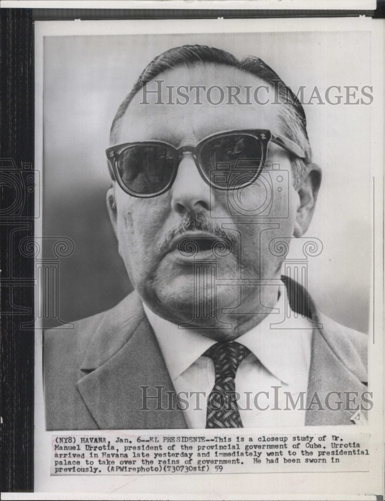 1981 Press Photo Dr. Manuel Urrotia President of Cuba - Historic Images