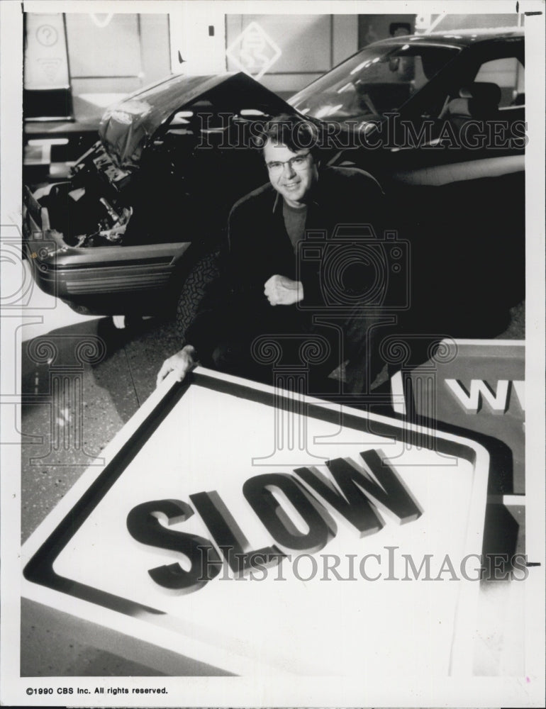 1990 Press Photo CBS-TV's "The Second Annual Valvoline National Driving Test" - Historic Images