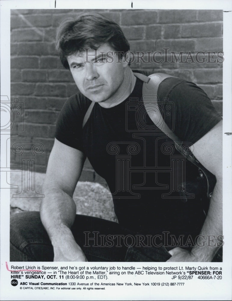 1988 Press Photo Robert Urich in &quot;Spenser: For Hire&quot; - Historic Images