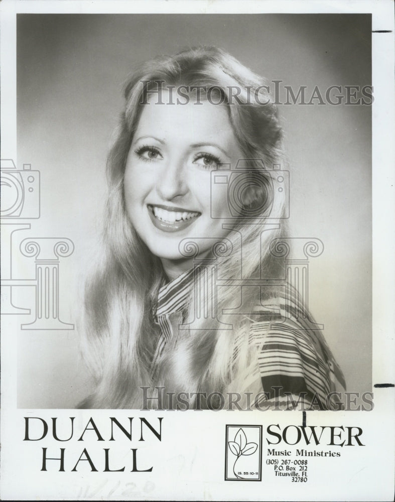 1977 Duann Hall Christian Gospel Music Artist - Historic Images