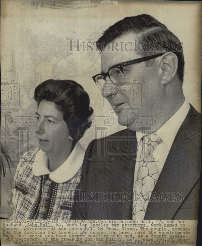 1972 Mrs. Cynthia Holcomb Hall and husband John Hall - Historic Images