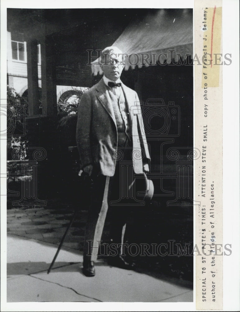 Press Photo Francis J. Belamy, author of the Pledge of Allegiance - Historic Images