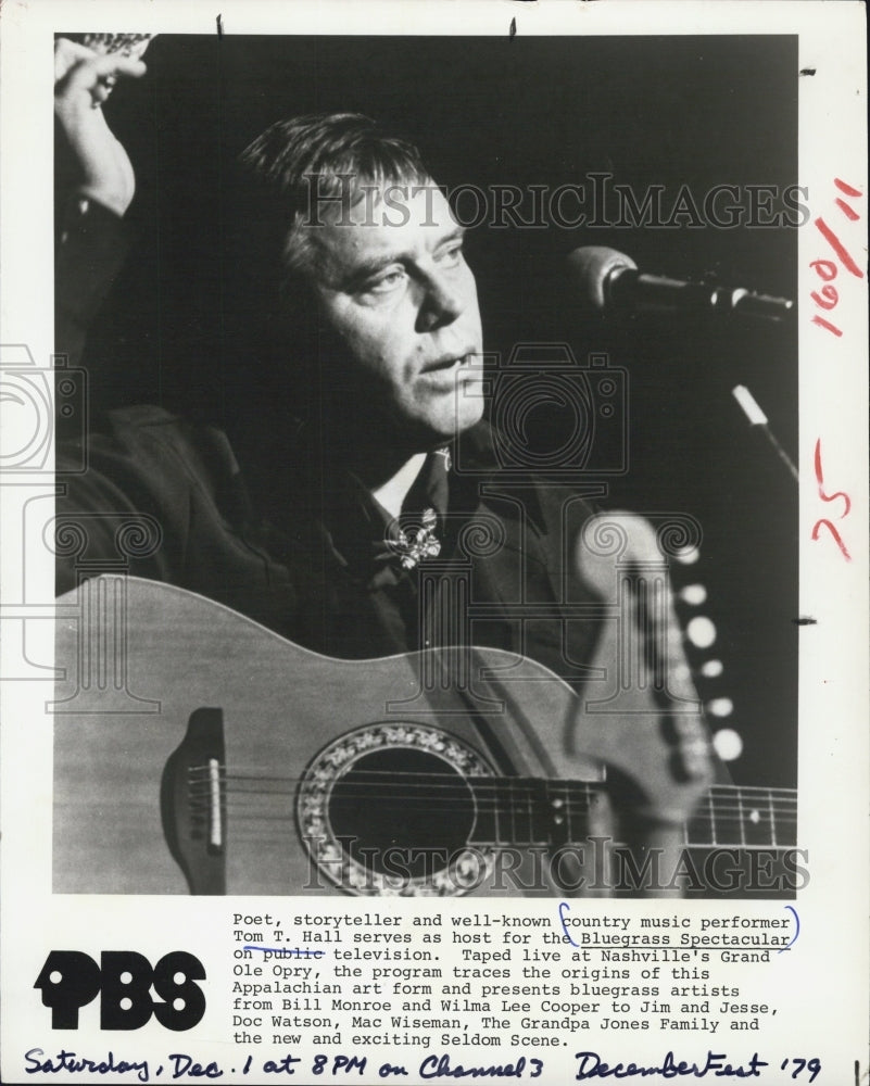 1981 Press Photo Tom T Hall country singer - Historic Images