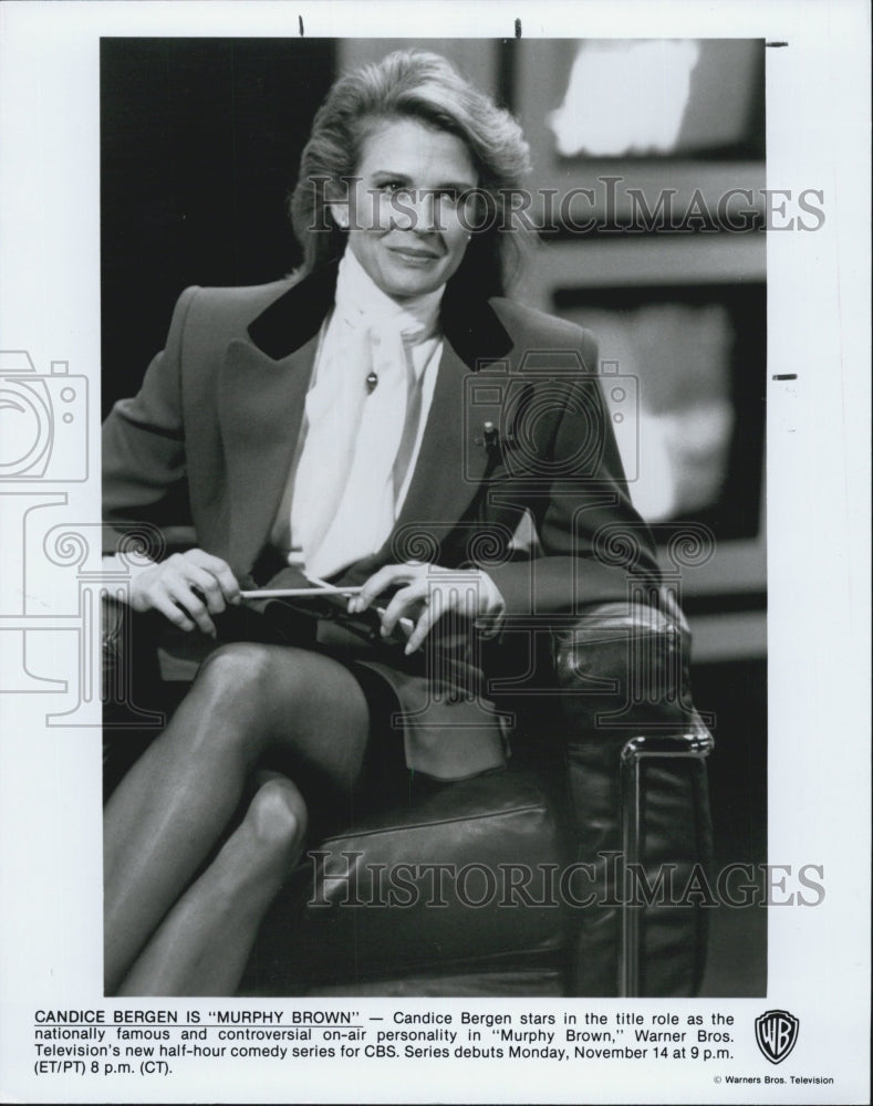 1988 Press Photo Candice Bergen in Murphy Brown - Historic Images