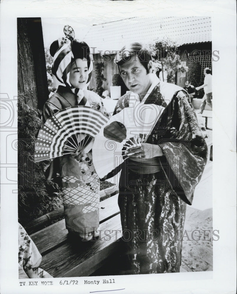 1972 Monty Hall in Los Angeles on "Let's Make a Deal" - Historic Images