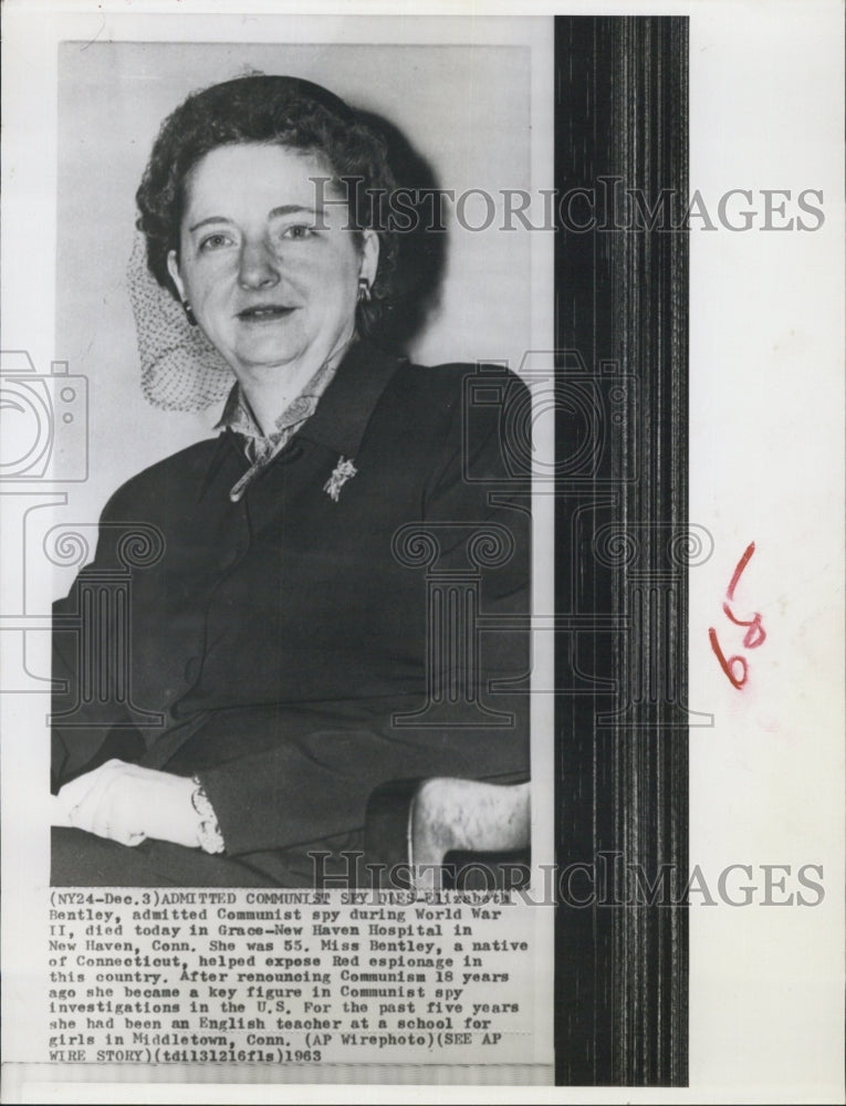 1963 Admitted Communist Spy Elizabeth Bentley Dies - Historic Images