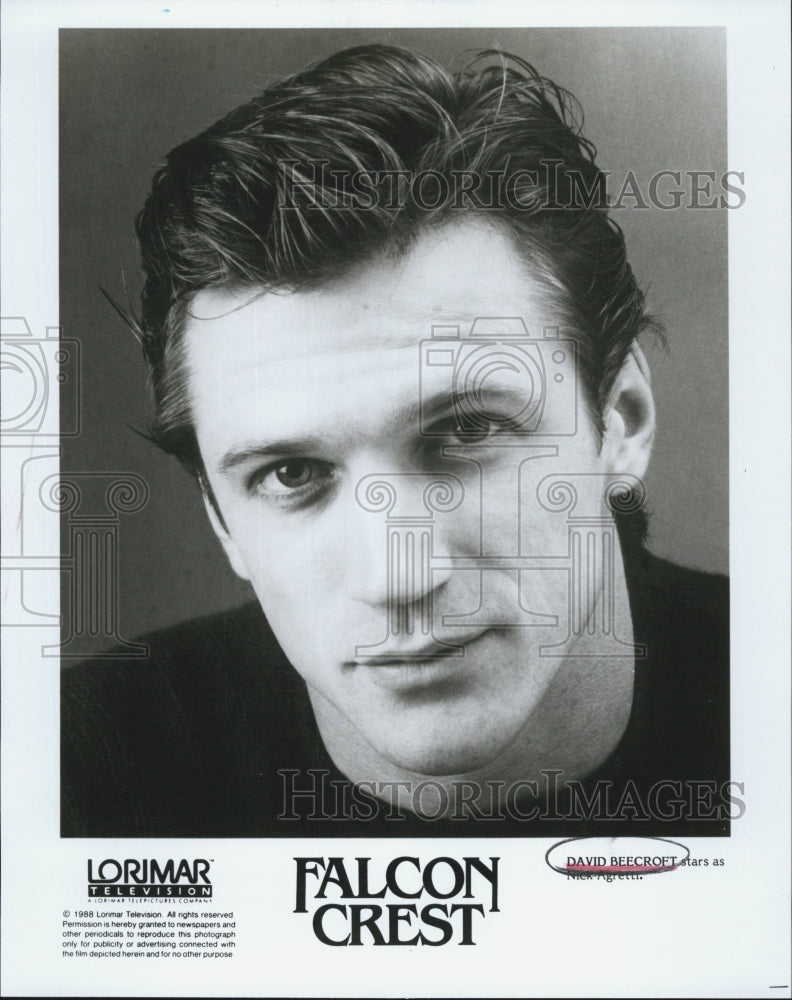 1990 Press Photo David Beecroft stars in "Falcon Crest" - Historic Images
