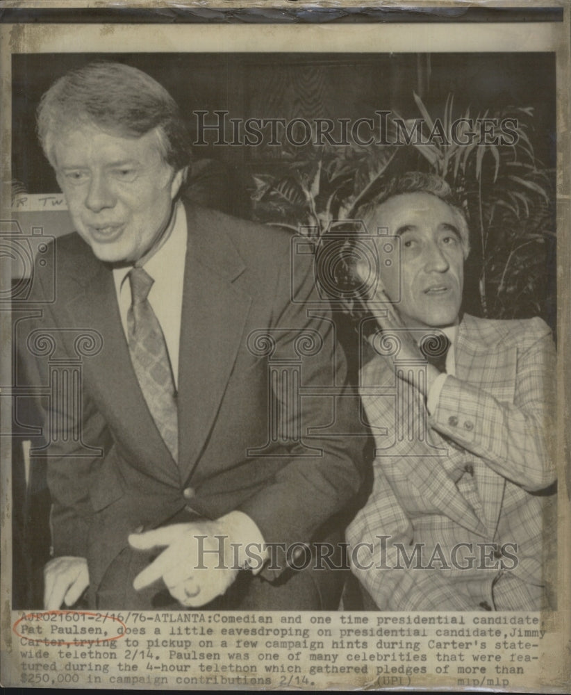 1976 Comedian Paul Paulsen and President Jimmy Carter - Historic Images