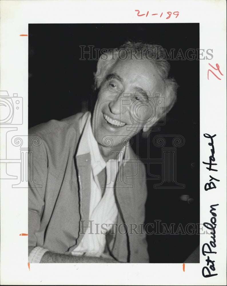 1984 Press Photo Comedian Pat Paulsen who ran for president in 1968 and 1972. - Historic Images