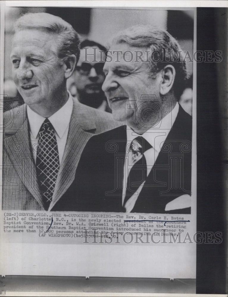 2000 Press Photo The Rev. Dr. Carle E. Baten and Rev. Dr. W. A. Criswell - Historic Images