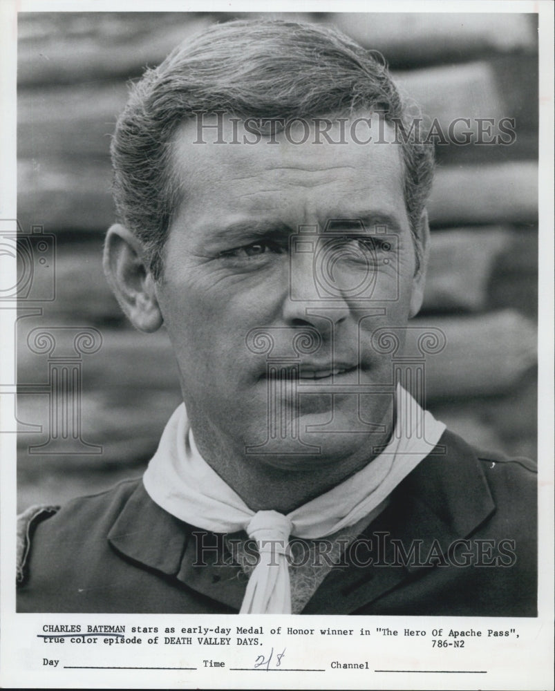 1967 Charles Bateman American Actor stars iDeath Valley Days. - Historic Images