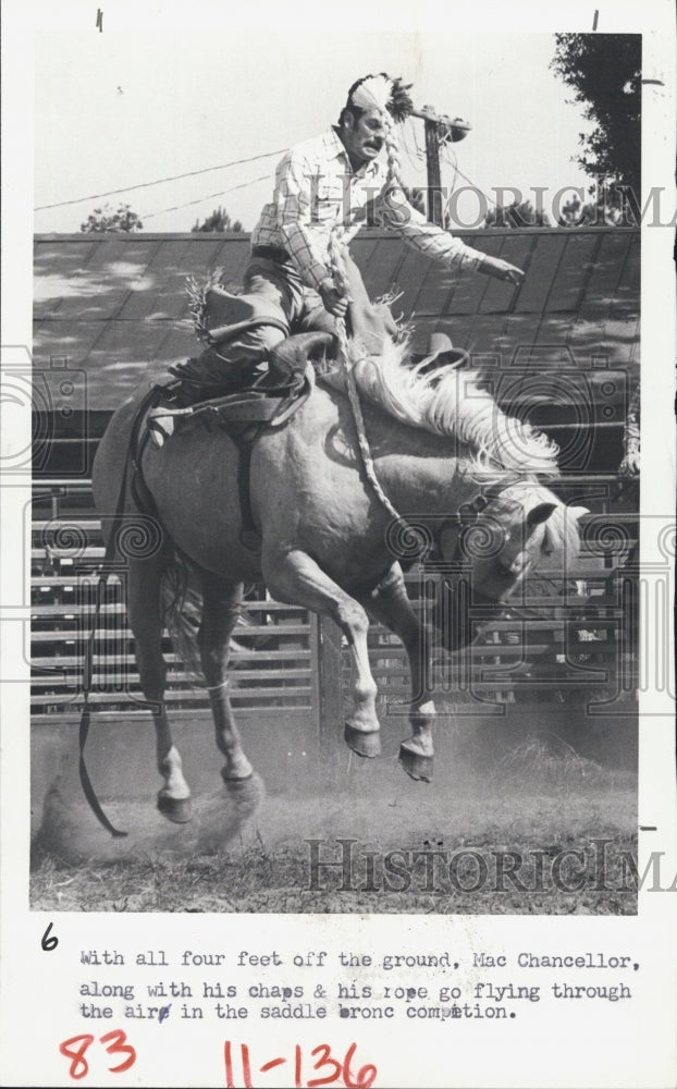 1980 Press Photo mac Chancellor Champion of Rodeo. - Historic Images