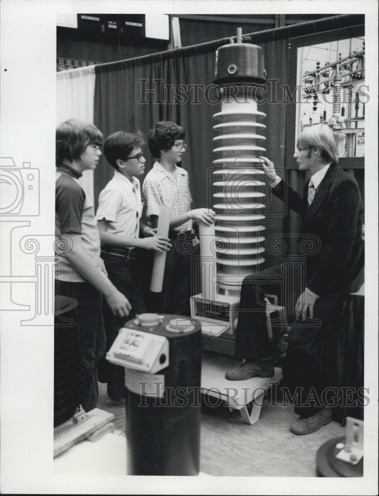 1975 Press Photo Frank Ludlam, Robert Houston, Jeremy Heymann, &amp; Mark Coe - Historic Images