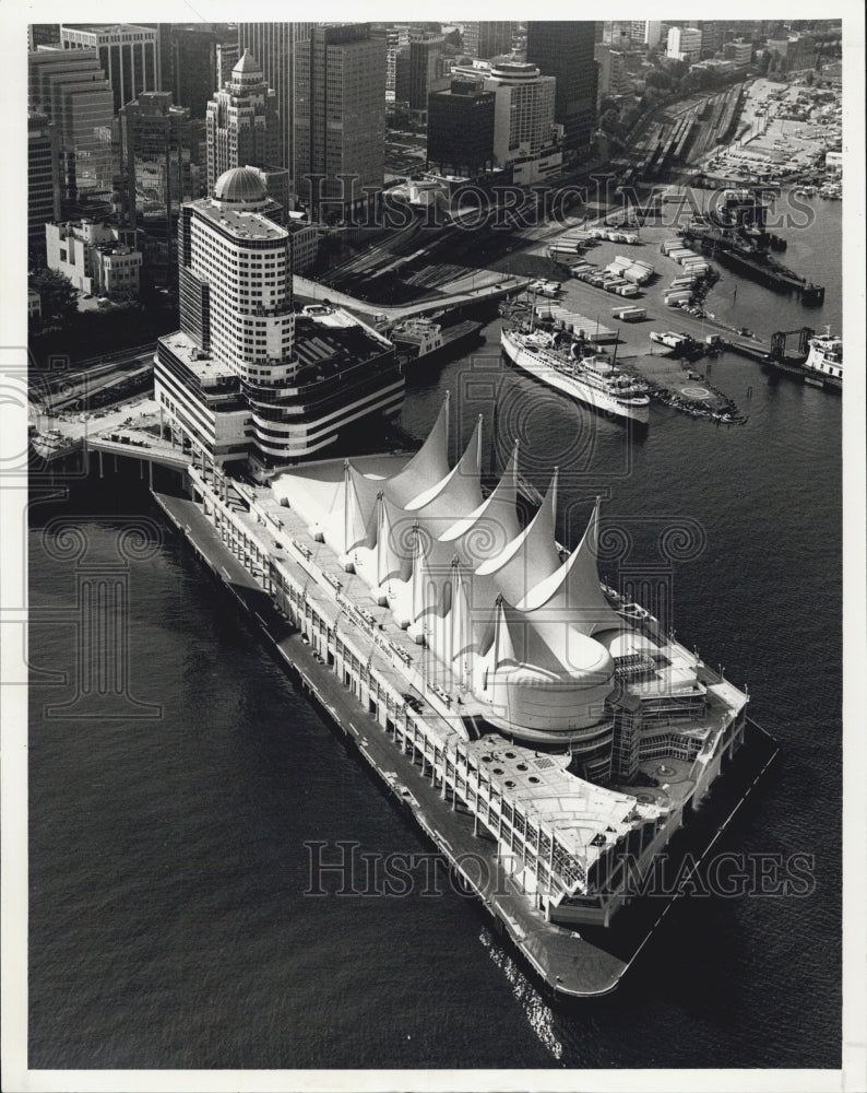 1985 Press Photo Canada Place Pavilion Expo 86 Convention Center &amp; IMAX - Historic Images