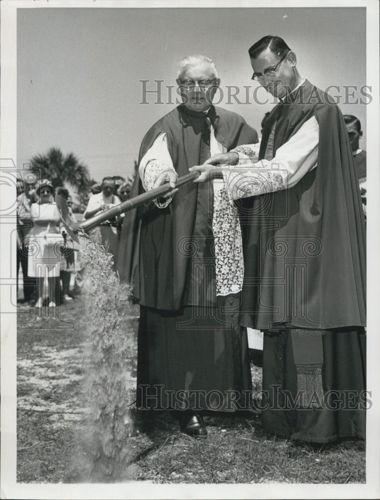 1962 Groundbreaking at St. Johns Catholic Church - Historic Images